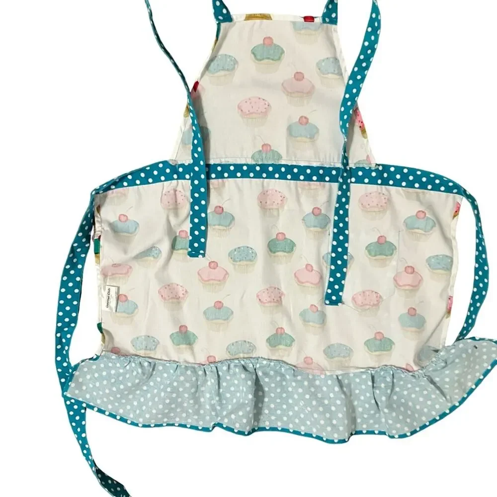 Colorful Cupcake Apron with Polka Dots OSFM